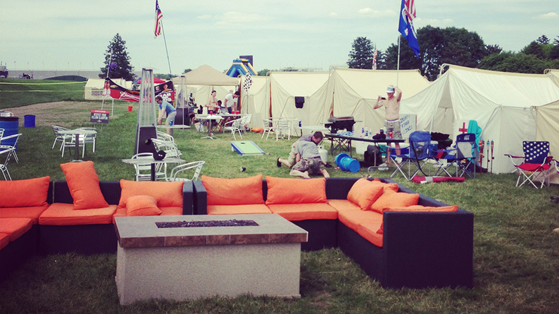 Illustration for article titled We go "glamping" at the Indy 500